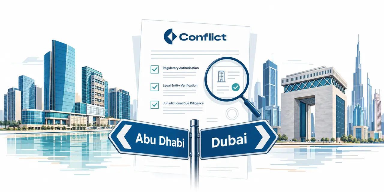 ADGM or DIFC? Why UAE Due Diligence Should Verify Where a Financial Firm Is Authorised to Operate